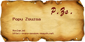 Popu Zsuzsa névjegykártya